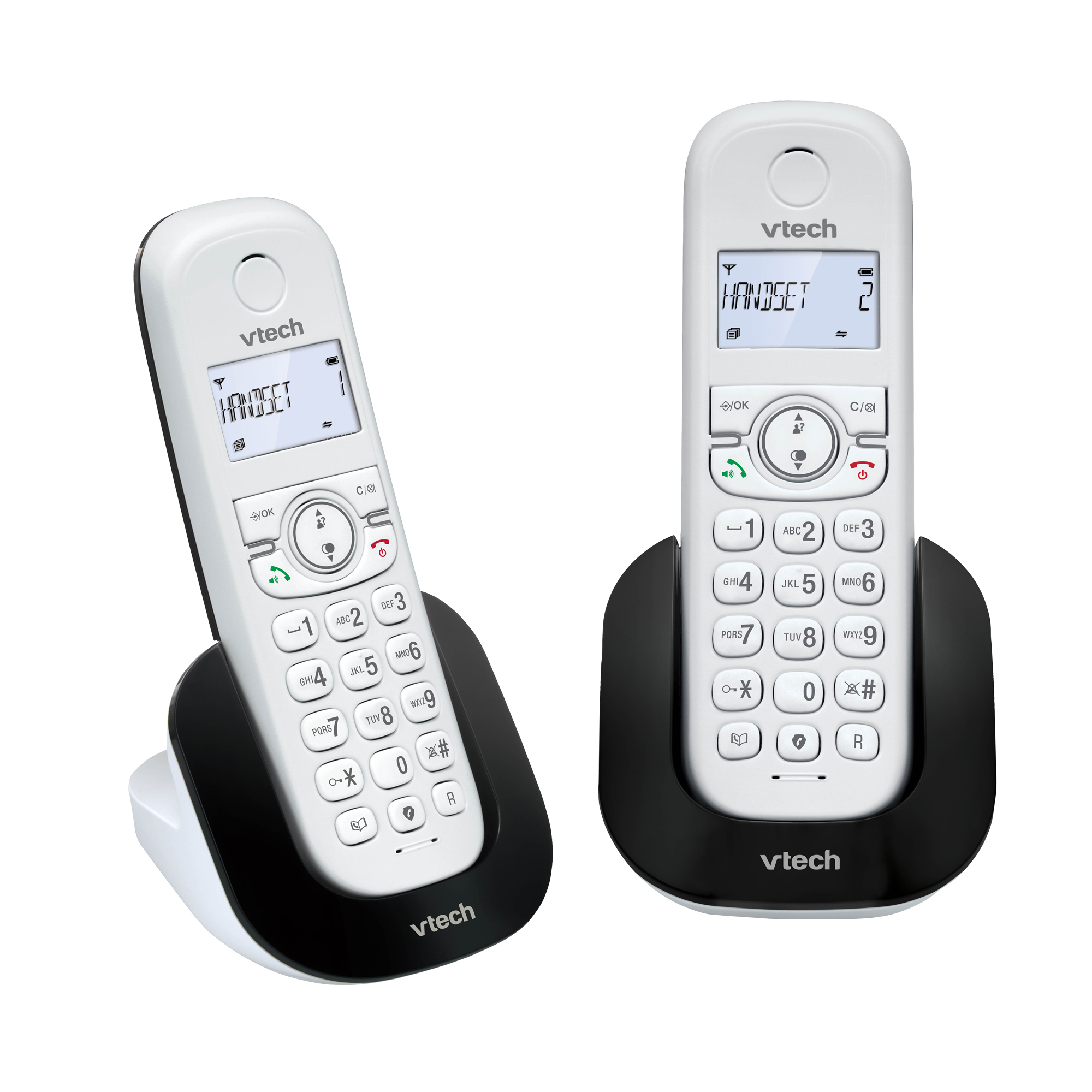 TÉLÉPHONE SANS FIL DECT À 2 COMBINÉS PORTABLES