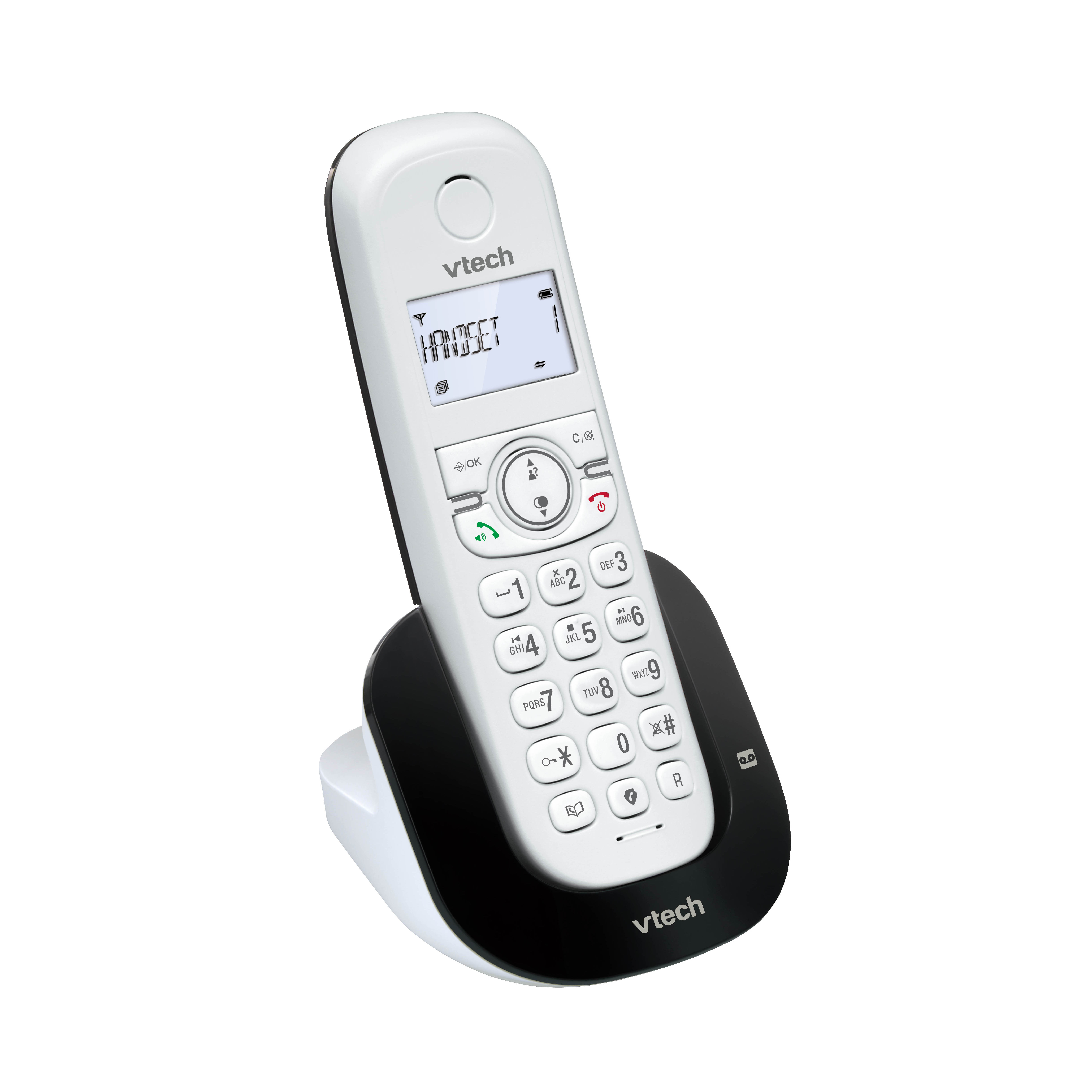 VTech - Téléphone sans fil à 3 combinés avec répondeur. Colour: black, Fr
