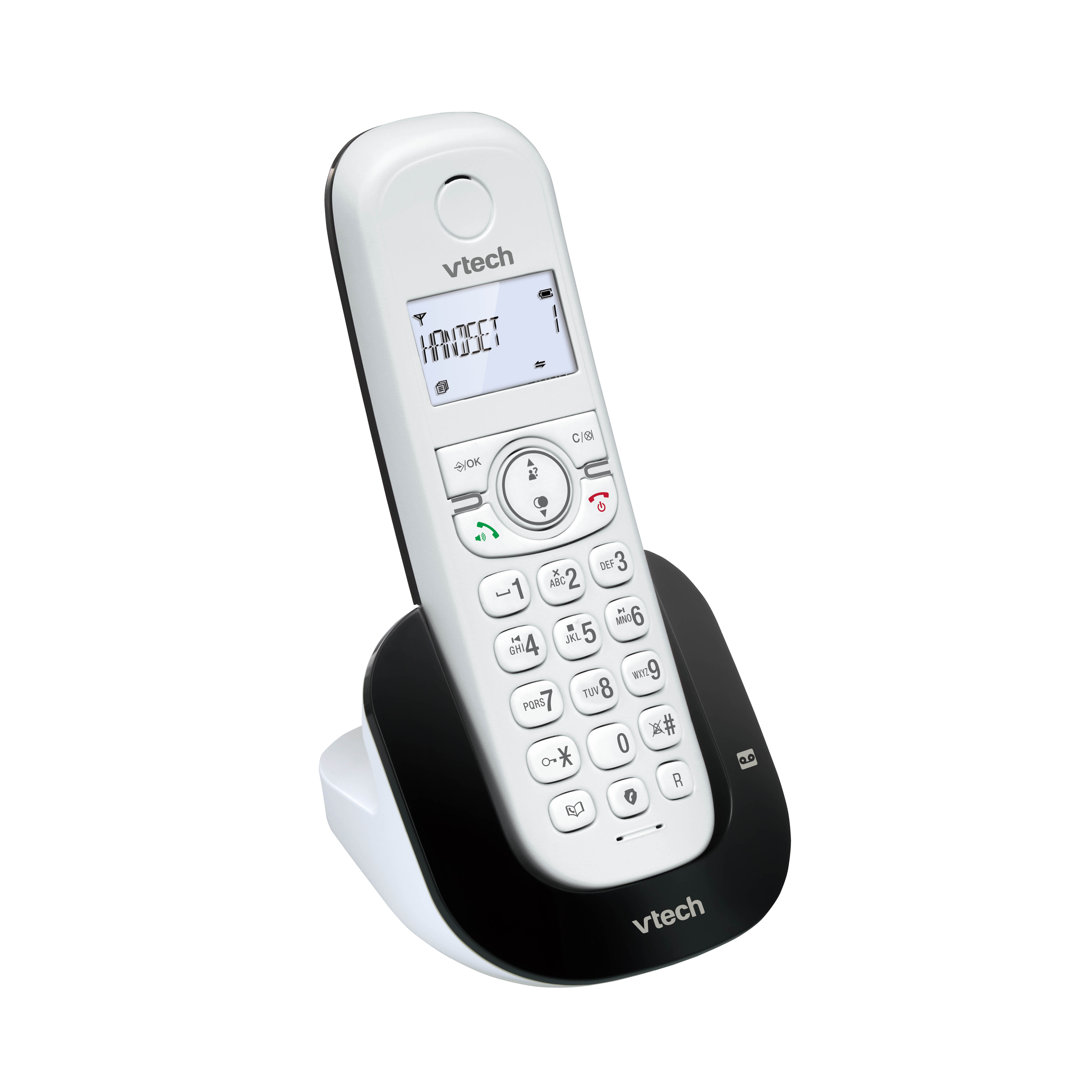 Téléphones sans fil VTech DECT 6.0 avec répondeur numérique, 3 combinés,  argent/noir